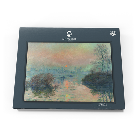 Sun setting on the Seine at Lavacourt (1880) Claude Monet 200 Puzzle Schachtel Ansicht3