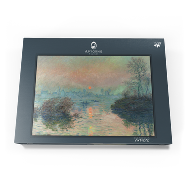 Sun setting on the Seine at Lavacourt (1880) Claude Monet 500 Puzzle Schachtel Ansicht3