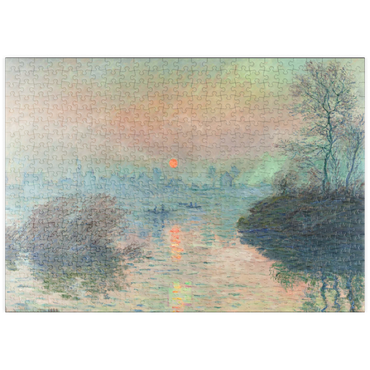 puzzleplate Sun setting on the Seine at Lavacourt (1880) Claude Monet 500 Puzzle