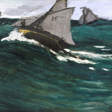 The Green Wave (1866–1867) by Claude Monet 1000 Puzzle 3D Modell