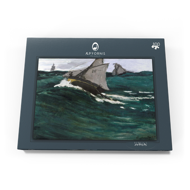 The Green Wave (1866–1867) by Claude Monet 100 Puzzle Schachtel Ansicht3