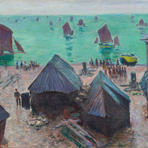 The Departure of the Boats, Étretat (1885) by Claude Monet 1000 Puzzle 3D Modell