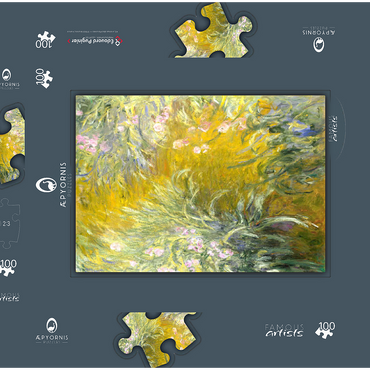 The Path through the Irises (1914–1917) by Claude Monet 100 Puzzle Schachtel 3D Modell