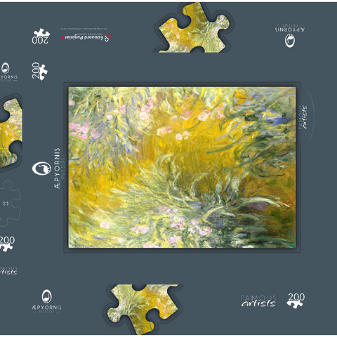 The Path through the Irises (1914–1917) by Claude Monet 200 Puzzle Schachtel 3D Modell