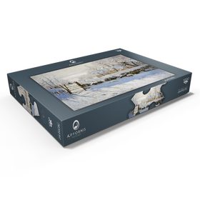 Darstellung des Puzzle Motivs Claude Monet's The Magpie (1868-1869) - Puzzleteile: 1000