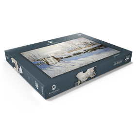 Darstellung des Puzzle Motivs Claude Monet's The Magpie (1868-1869) - Puzzleteile: 100