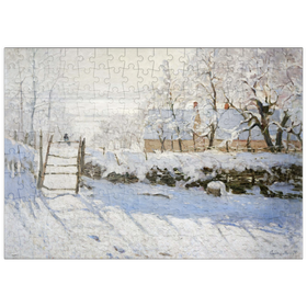 Darstellung des Puzzle-Motivs Claude Monet's The Magpie (1868-1869) – Puzzleteile: 200