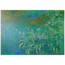 Darstellung des Puzzle Motivs Irises (1914-1917) by Claude Monet - Puzzleteile: 1000