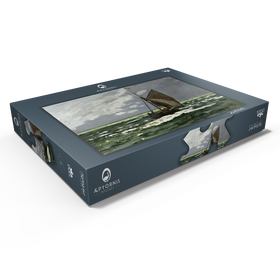 Darstellung des Puzzle Motivs Claude Monet's Seascape, Storm (1866) - Puzzleteile: 1000