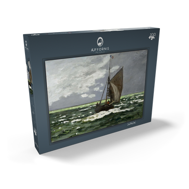 Claude Monet's Seascape, Storm (1866) 100 Puzzle Schachtel Ansicht2