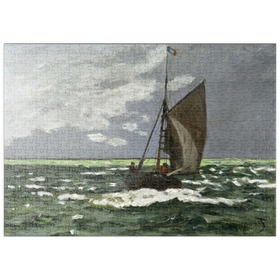 Darstellung des Puzzle-Motivs Claude Monet's Seascape, Storm (1866) – Puzzleteile: 500