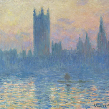 The Houses of Parliament, Sunset (1903) by Claude Monet 100 Puzzle 3D Modell