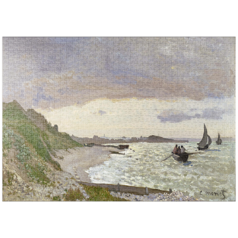 puzzleplate Claude Monet's The Seashore at Sainte-Adresse (1864) 1000 Puzzle