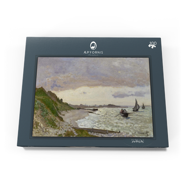 Claude Monet's The Seashore at Sainte-Adresse (1864) 100 Puzzle Schachtel Ansicht3