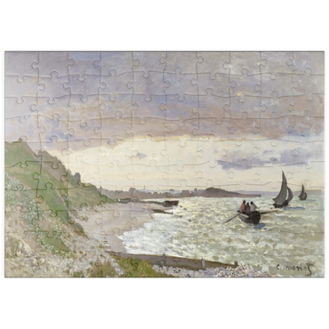 puzzleplate Claude Monet's The Seashore at Sainte-Adresse (1864) 100 Puzzle