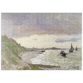 Darstellung des Puzzle-Motivs Claude Monet's The Seashore at Sainte-Adresse (1864) – Puzzleteile: 200