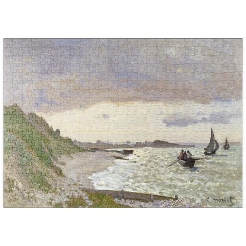 puzzleplate Claude Monet's The Seashore at Sainte-Adresse (1864) 500 Puzzle