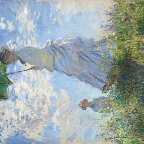 Woman with a Parasol, Madame Monet and Her Son (1875) by Claude Monet 1000 Puzzle 3D Modell