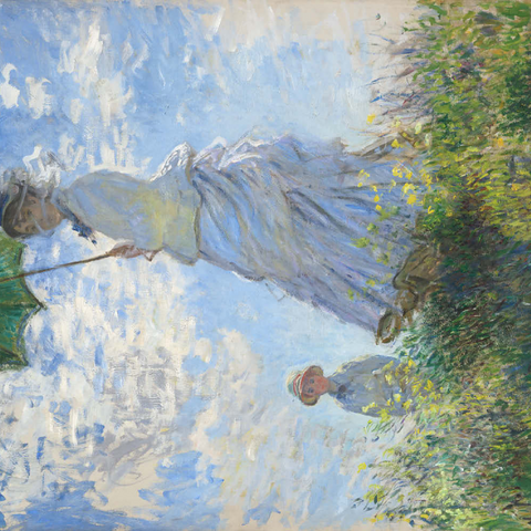 Woman with a Parasol, Madame Monet and Her Son (1875) by Claude Monet 100 Puzzle 3D Modell