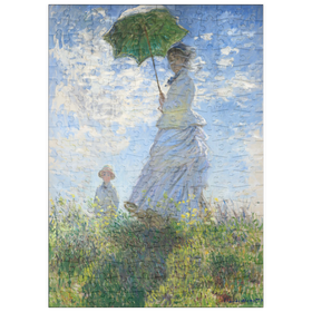 Darstellung des Puzzle-Motivs Woman with a Parasol, Madame Monet and Her Son (1875) by Claude Monet – Puzzleteile: 200