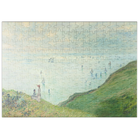 Darstellung des Puzzle-Motivs Cliffs at Pourville (1882) by Claude Monet – Puzzleteile: 200