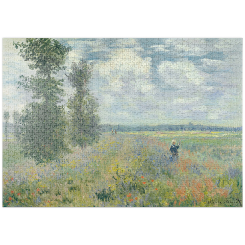 puzzleplate Poppy Fields near Argenteuil (1875) by Claude Monet 1000 Puzzle