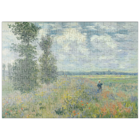 Darstellung des Puzzle-Motivs Poppy Fields near Argenteuil (1875) by Claude Monet – Puzzleteile: 200