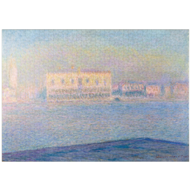 Darstellung des Puzzle-Motivs The Doge's Palace Seen from San Giorgio Maggiore (1908) by Claude Monet – Puzzleteile: 1000