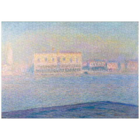 puzzleplate The Doge's Palace Seen from San Giorgio Maggiore (1908) by Claude Monet 1000 Puzzle