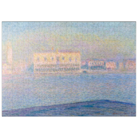 Darstellung des Puzzle Motivs The Doge's Palace Seen from San Giorgio Maggiore (1908) by Claude Monet - Puzzleteile: 500