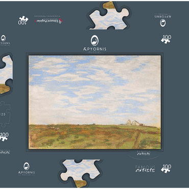 Landscape (1864–1866) by Claude Monet 100 Puzzle Schachtel 3D Modell