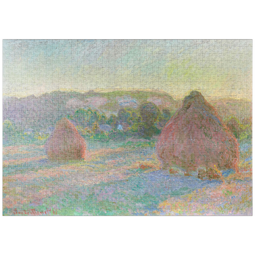puzzleplate Stacks of Wheat, End of Summer (1890–1891) by Claude Monet 1000 Puzzle