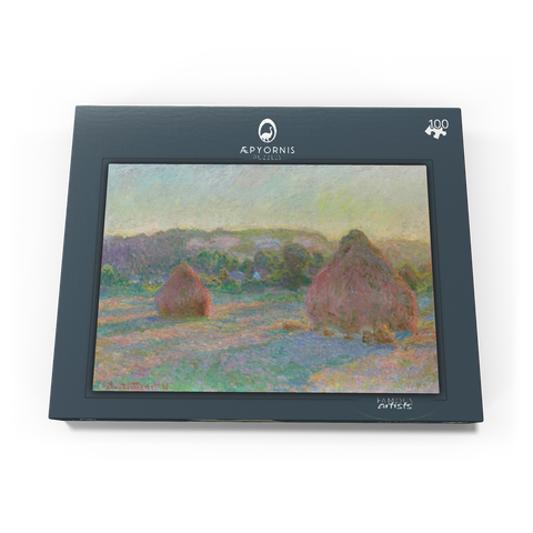 Stacks of Wheat, End of Summer (1890–1891) by Claude Monet 100 Puzzle Schachtel Ansicht3