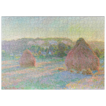 puzzleplate Stacks of Wheat, End of Summer (1890–1891) by Claude Monet 500 Puzzle