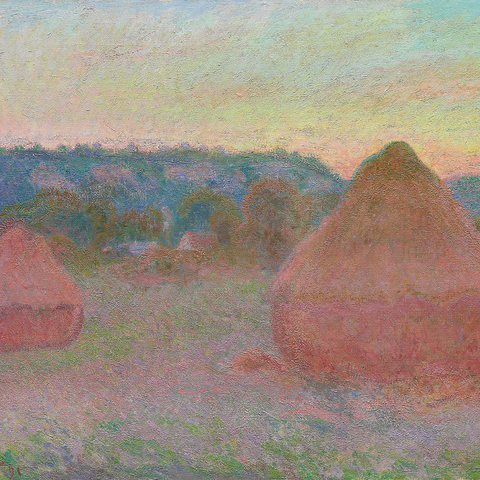 Haystacks, End of Day, Autumn (1890–1891) by Claude Monet 1000 Puzzle 3D Modell