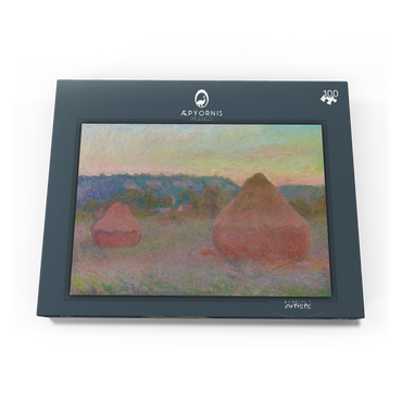 Haystacks, End of Day, Autumn (1890–1891) by Claude Monet 100 Puzzle Schachtel Ansicht3