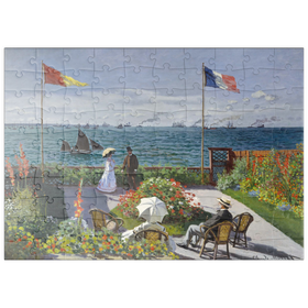 Darstellung des Puzzle-Motivs Garden at Sainte-Adresse by Claude Monet – Puzzleteile: 100