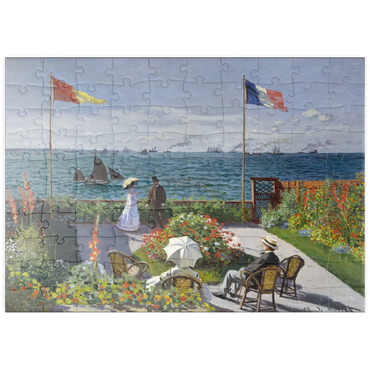 puzzleplate Garden at Sainte-Adresse by Claude Monet 100 Puzzle