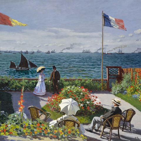 Garden at Sainte-Adresse by Claude Monet 200 Puzzle 3D Modell