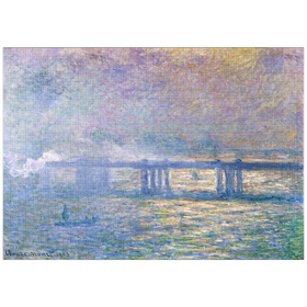 Darstellung des Puzzle-Motivs Claude Monet's Charing Cross Bridge (1903) – Puzzleteile: 1000