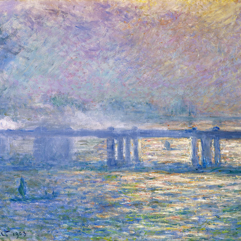 Claude Monet's Charing Cross Bridge (1903) 1000 Puzzle 3D Modell