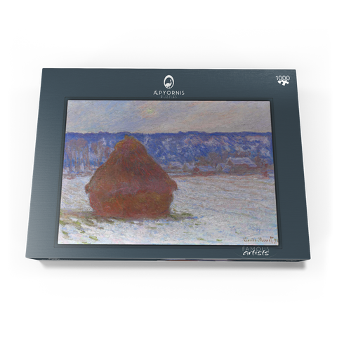 Stack of Wheat, Snow Effect, Overcast Day (1890–1891) by Claude Monet 1000 Puzzle Schachtel Ansicht3