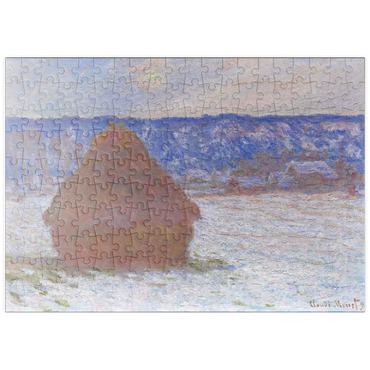 puzzleplate Stack of Wheat, Snow Effect, Overcast Day (1890–1891) by Claude Monet 200 Puzzle