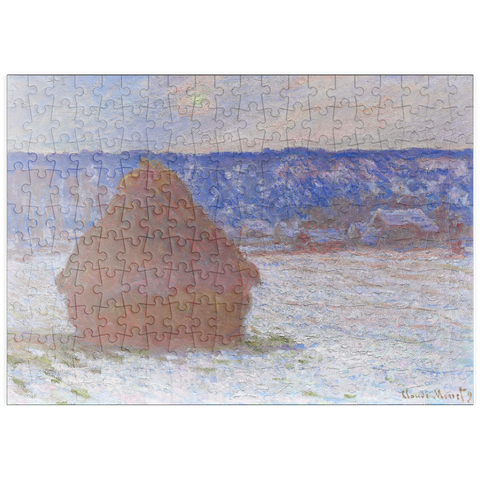 puzzleplate Stack of Wheat, Snow Effect, Overcast Day (1890–1891) by Claude Monet 200 Puzzle
