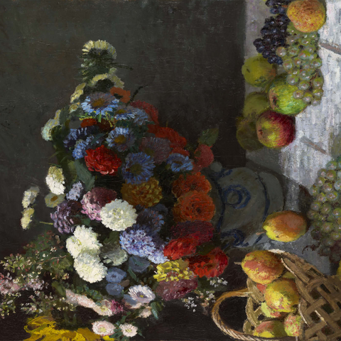 Still Life with Flowers and Fruit (1869) by Claude Monet 1000 Puzzle 3D Modell