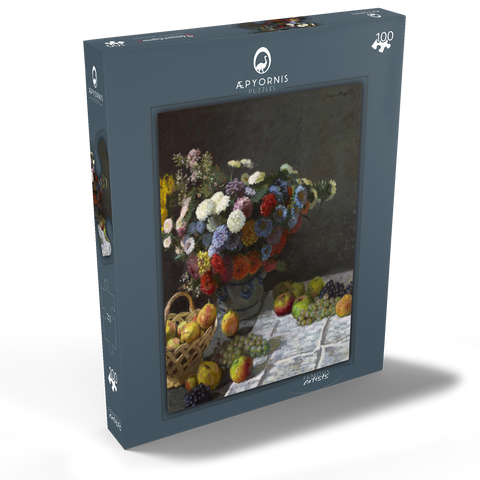 Still Life with Flowers and Fruit (1869) by Claude Monet 100 Puzzle Schachtel Ansicht2