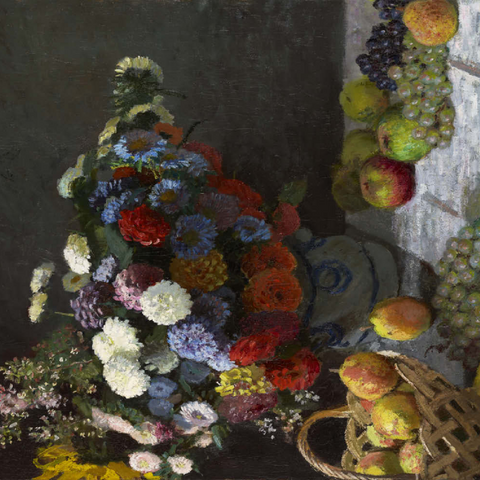 Still Life with Flowers and Fruit (1869) by Claude Monet 100 Puzzle 3D Modell