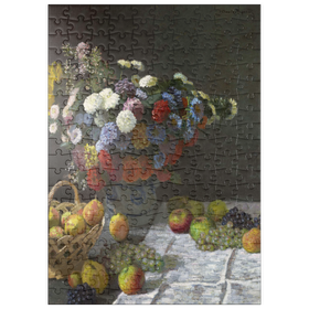 Darstellung des Puzzle-Motivs Still Life with Flowers and Fruit (1869) by Claude Monet – Puzzleteile: 200