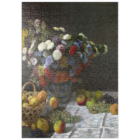 puzzleplate Still Life with Flowers and Fruit (1869) by Claude Monet 200 Puzzle