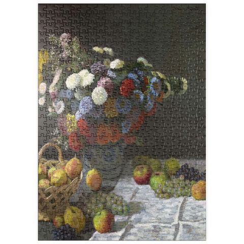 puzzleplate Still Life with Flowers and Fruit (1869) by Claude Monet 500 Puzzle